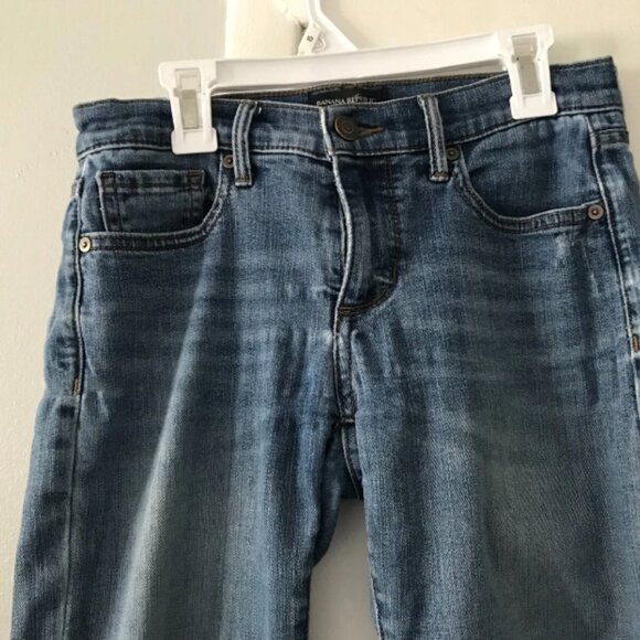 Banana Republic Women's Distressed Frayed Girlfriend Stretch Jeans Size 25 (2) - Picture 4 of 7